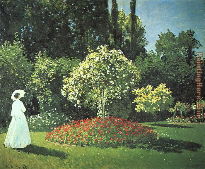 Jeanne-Marguerite Lecadre in the Garden painting - Claude Monet Jeanne-Marguerite Lecadre in the Garden art painting